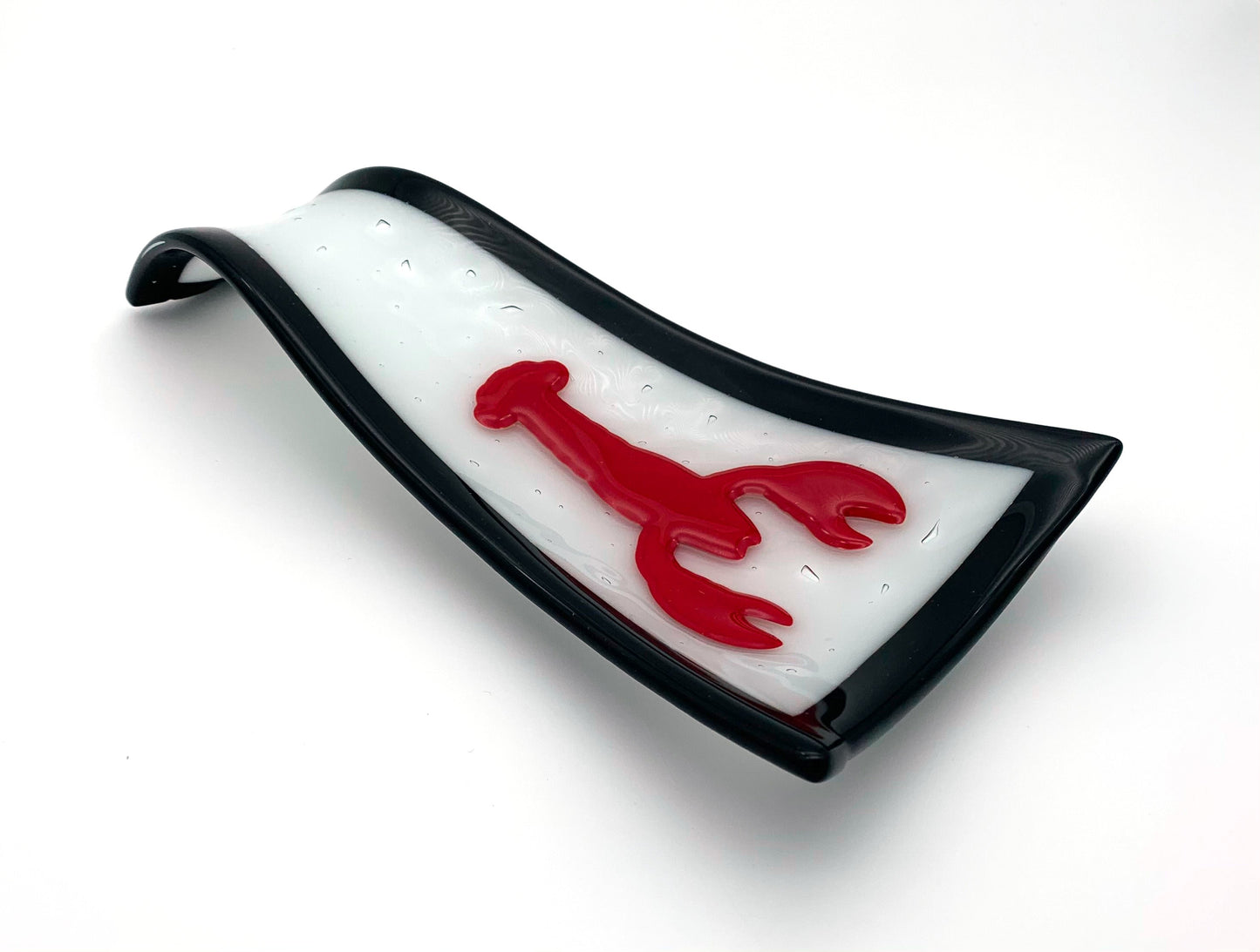 Spoon Rest Black and White with Lobster