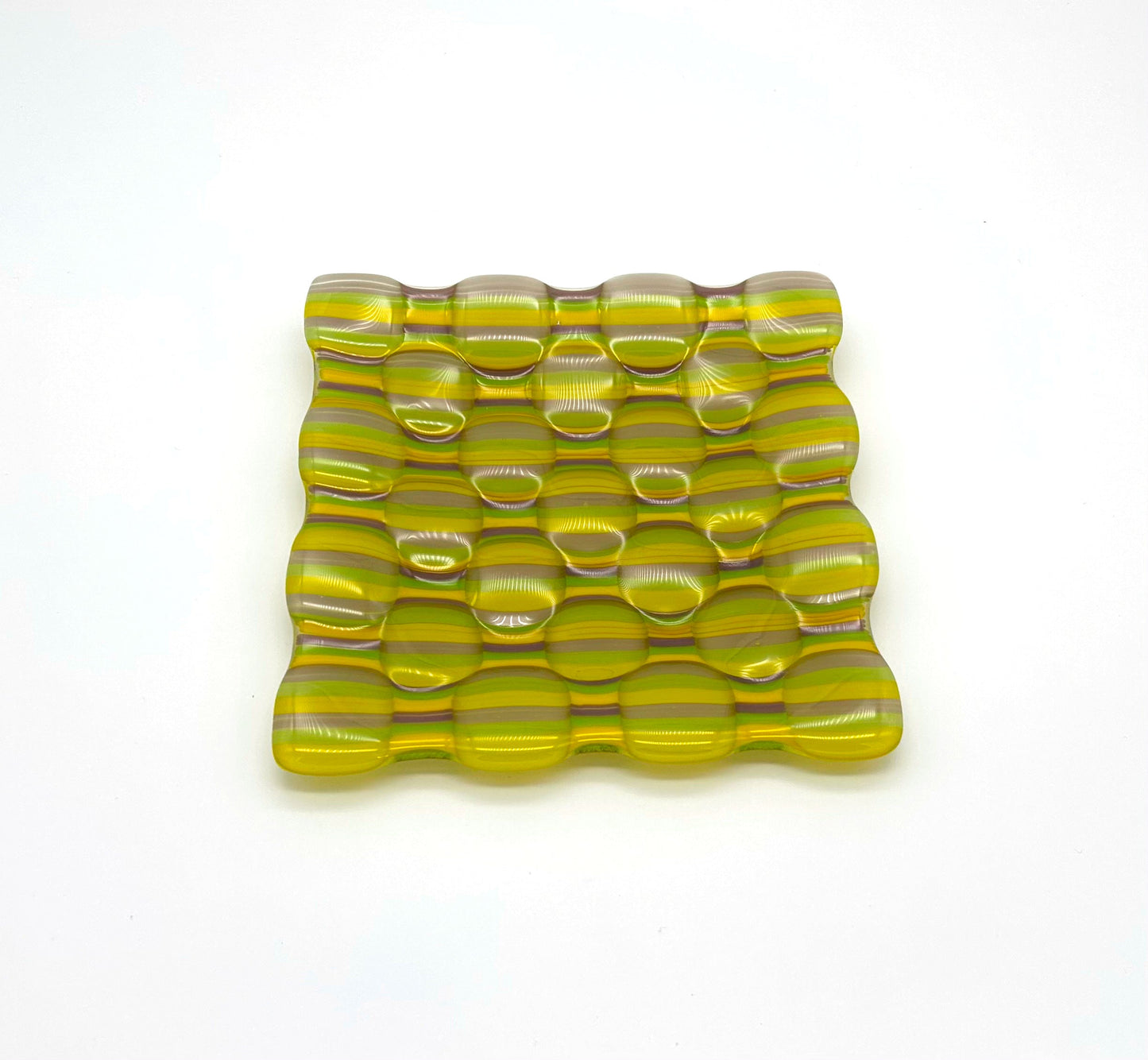 Optic Dish Large Yellow and Lilac and Green