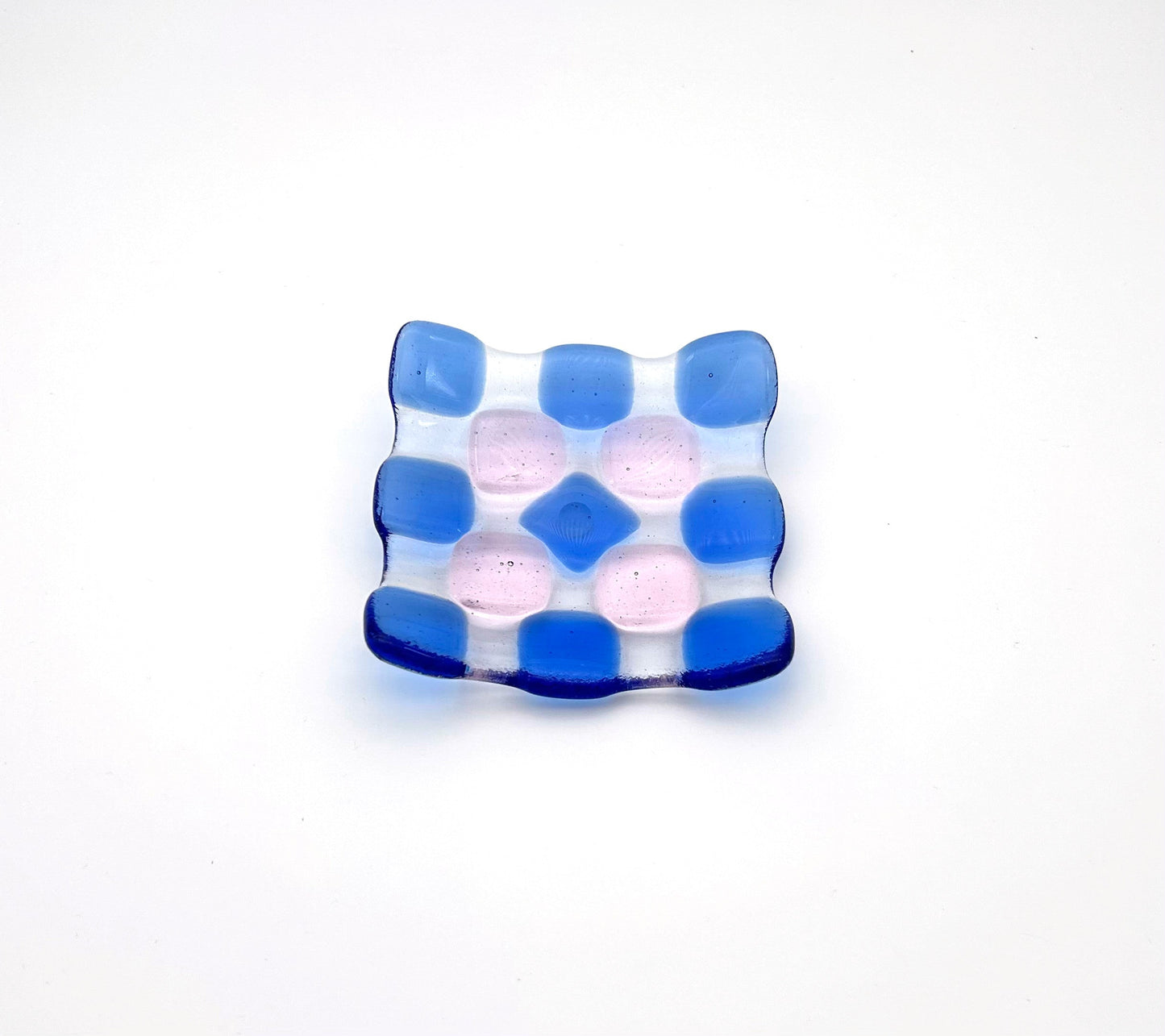 Optic Dish Medium Pink and Blue