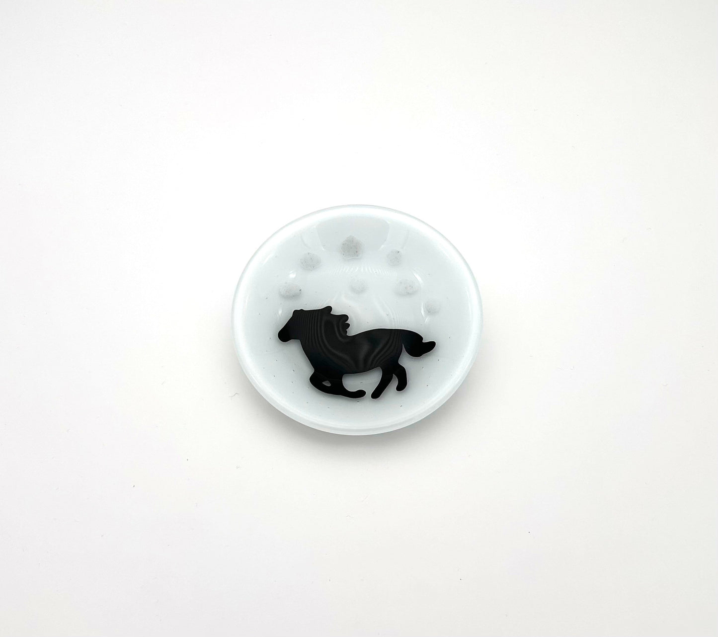Bowl Small Black Running Horse