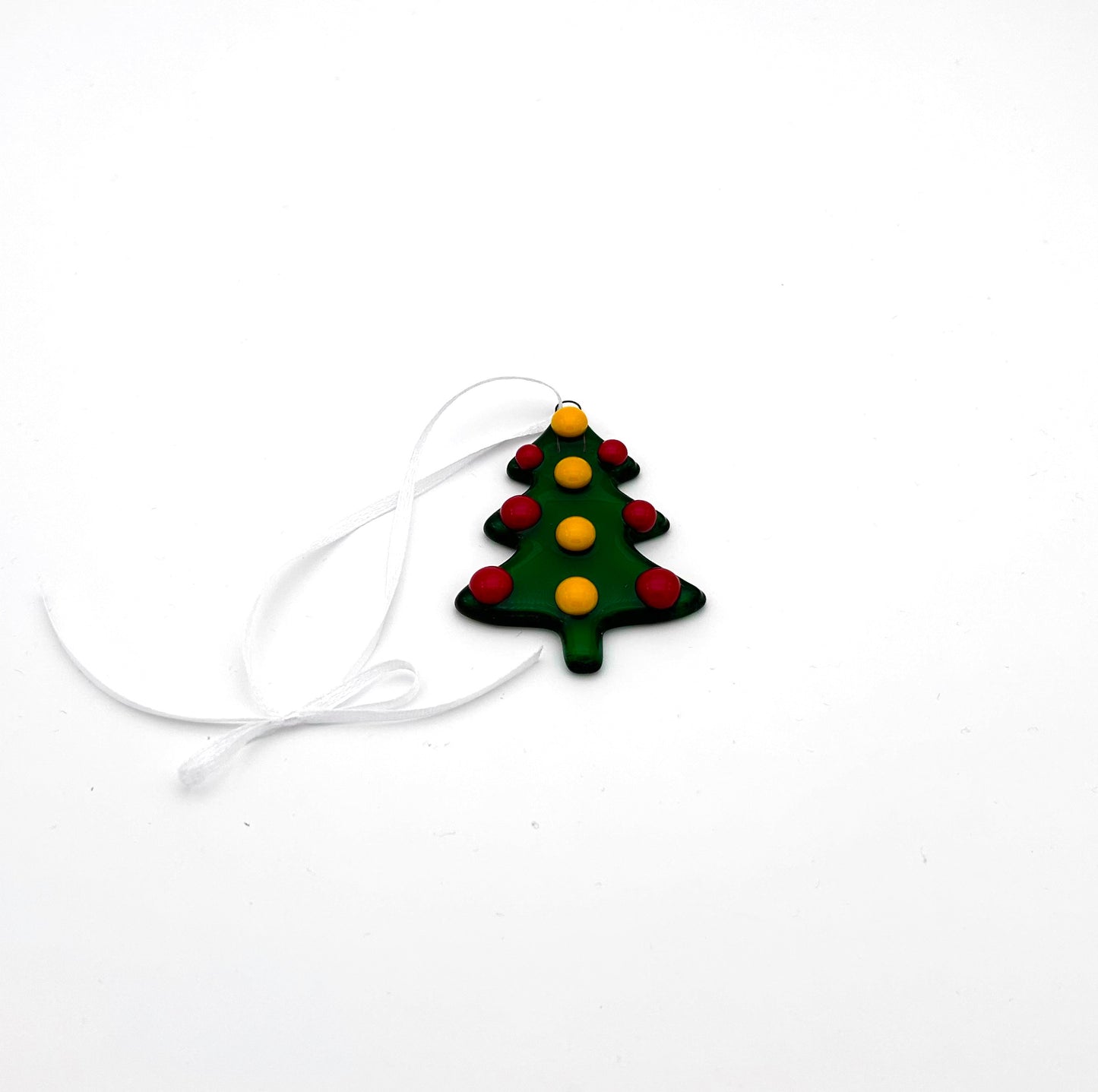 Ornament Medium Tree Green with Yellow and Red Balls