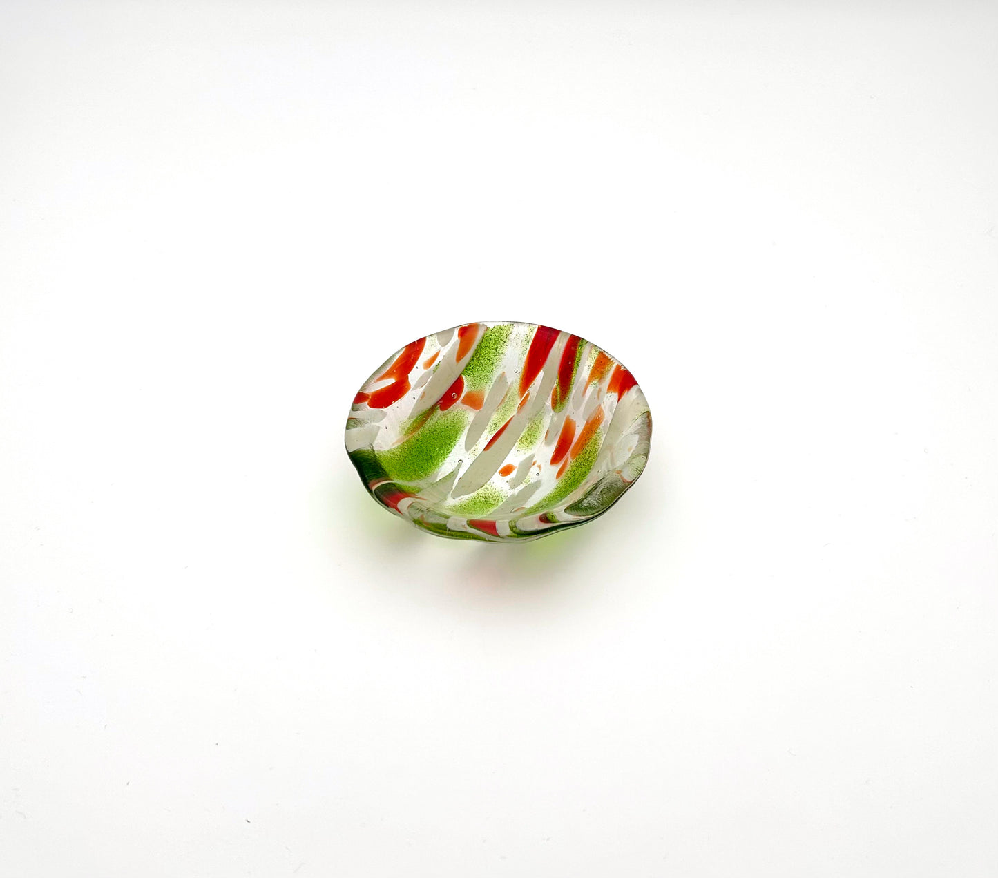 Ruffle Bowl Small Green Orange Fiesta Spirit