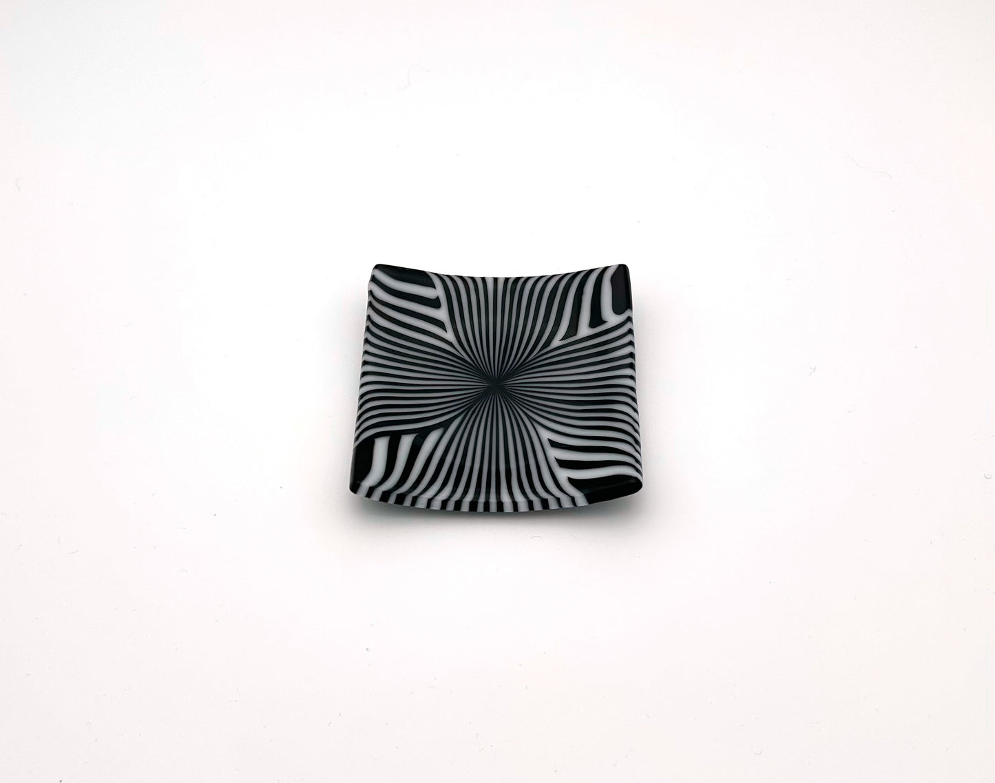 Square Dish Black and White