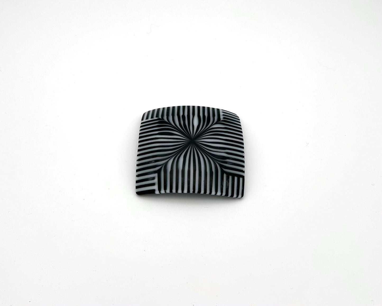 Square Dish Black and White