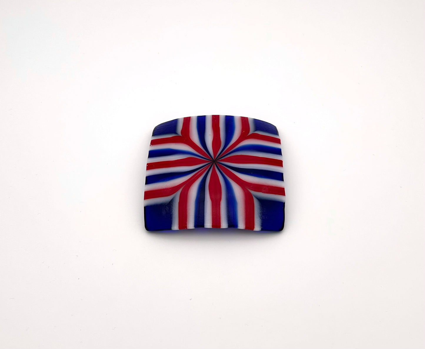 Square Dish Red White and Blue