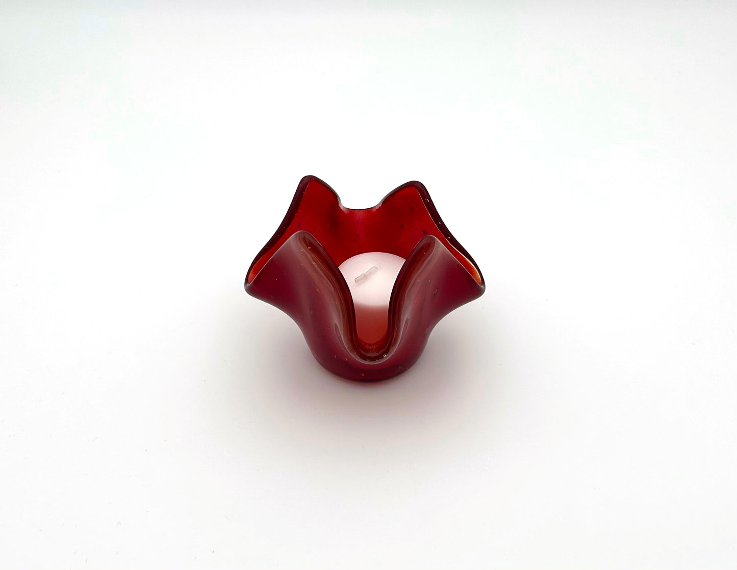 Votive Red with White Streak