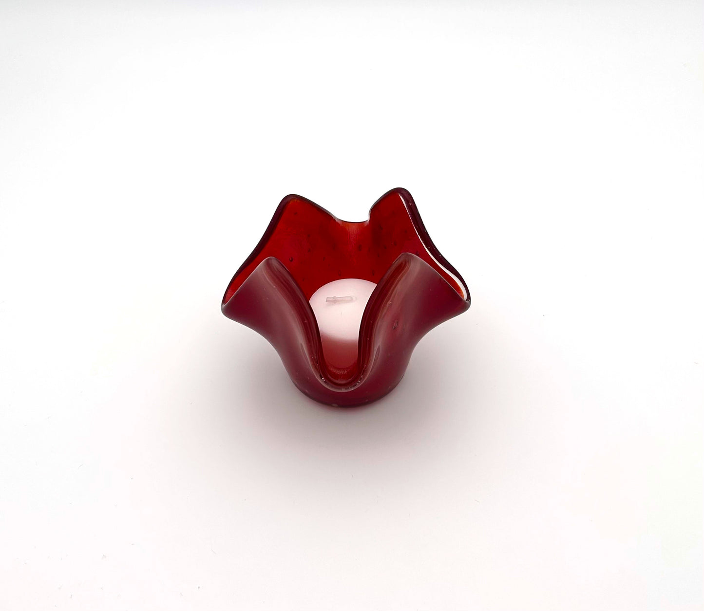 Votive Red with White Streak