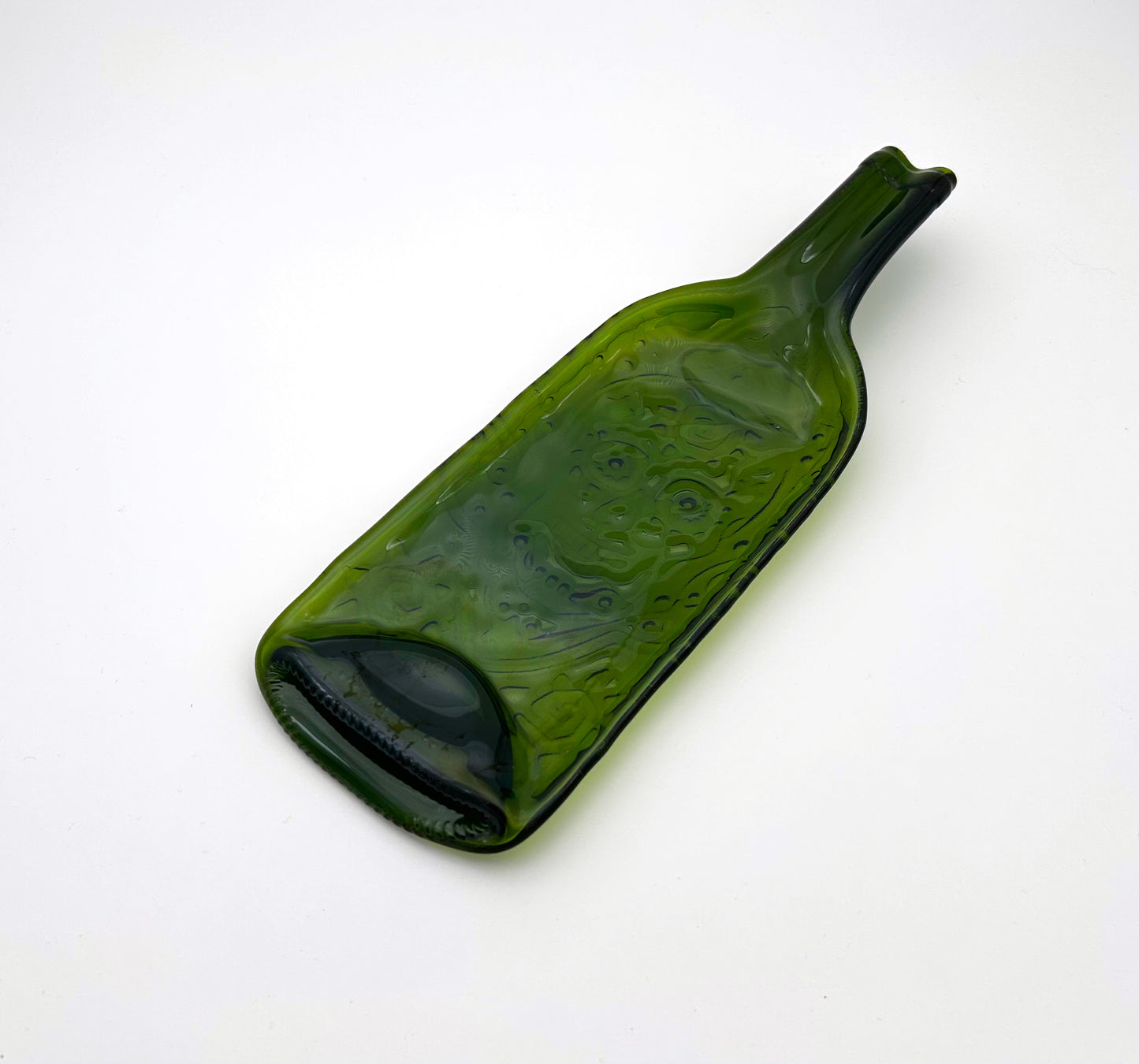 Melted Bottle Tray Dark Green Sugar Skull