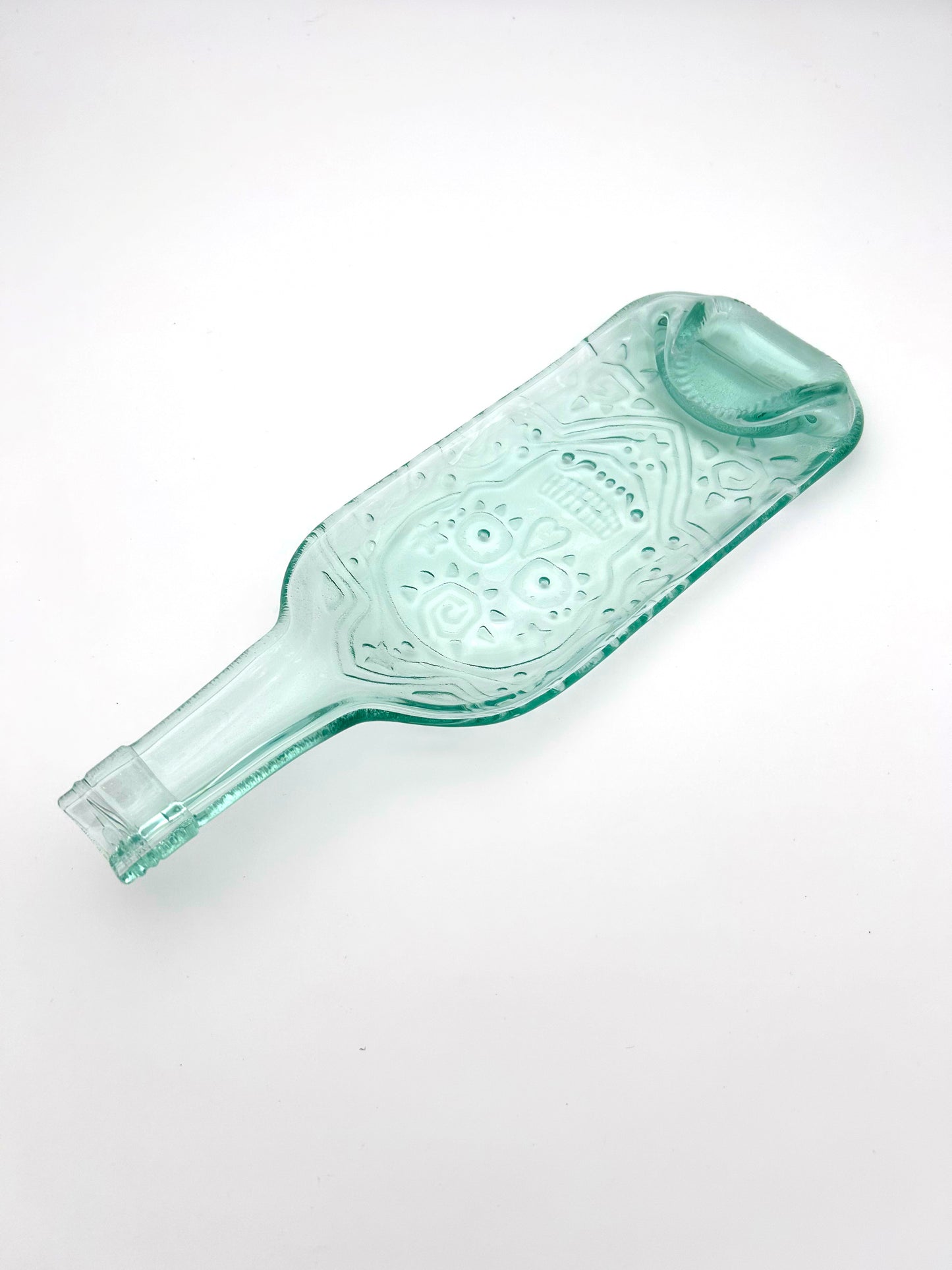 Melted Bottle Tray Light Green Sugar Skull