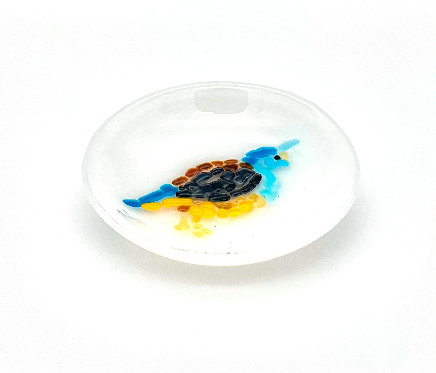 Bowl Small White with Quail