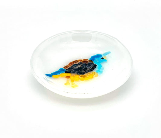 Bowl Small White with Quail
