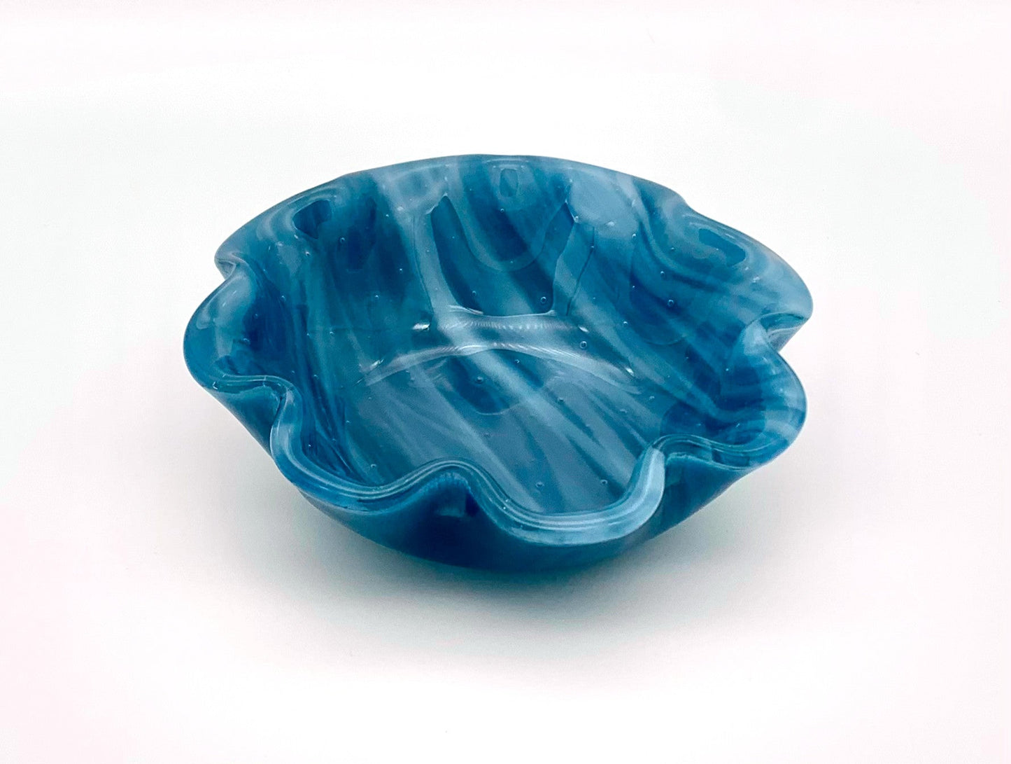 Ruffle Bowl Large Dark Blue