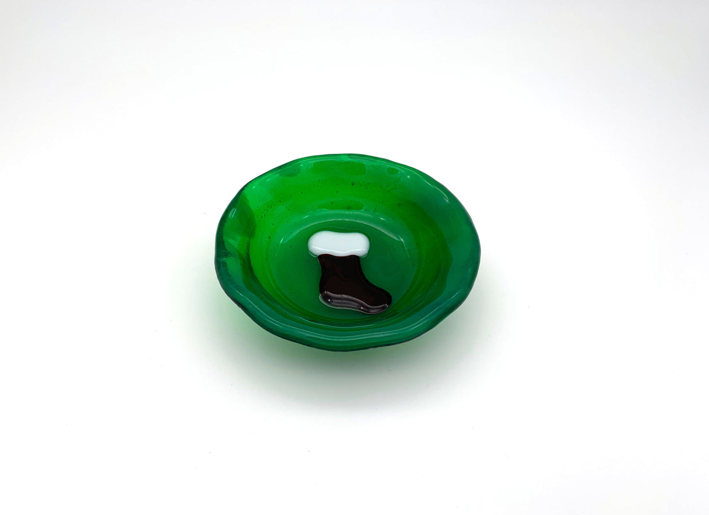 Ruffle Bowl Small Green with Stocking