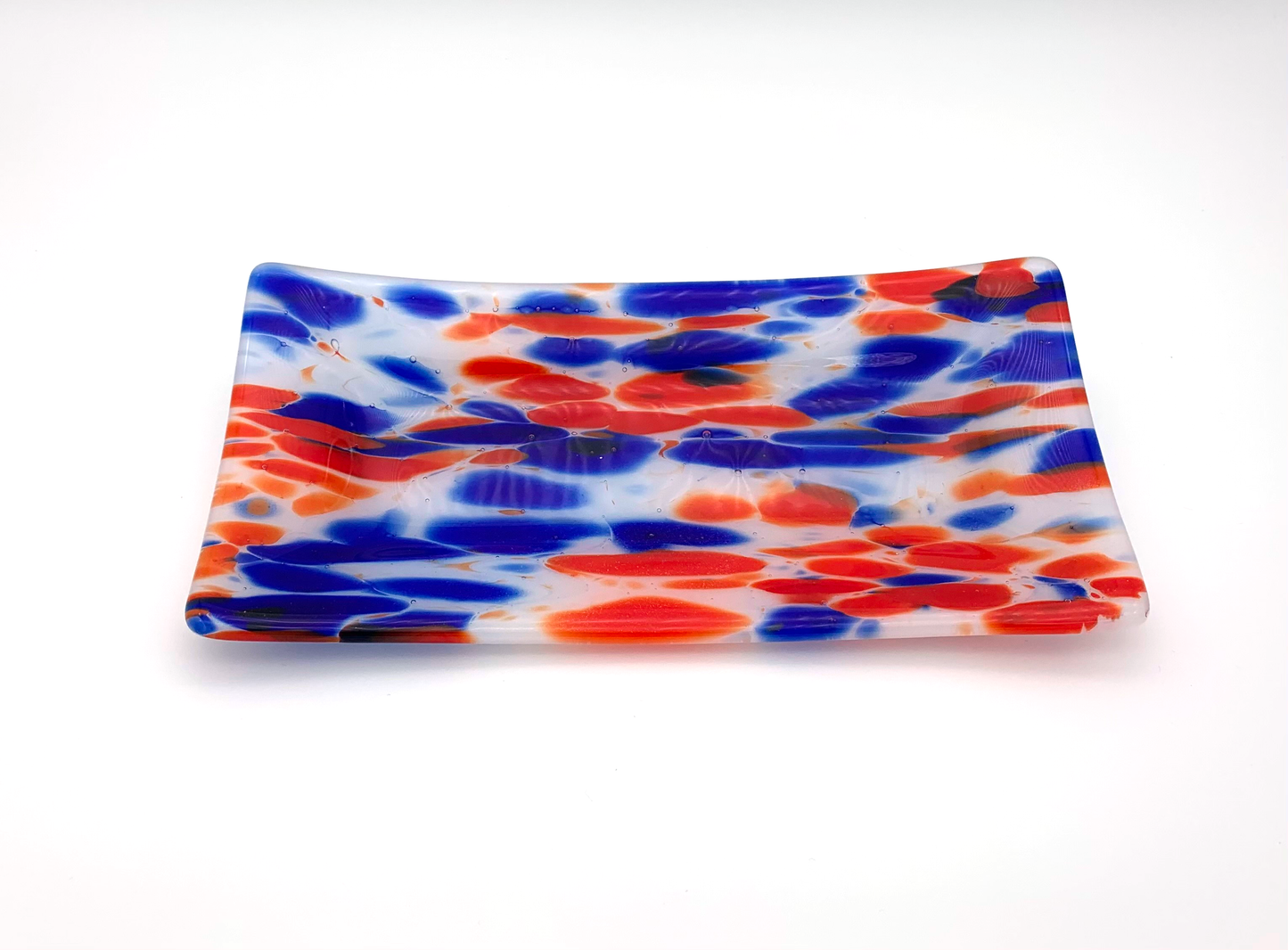 Rectangle Plate Red and White and Blue