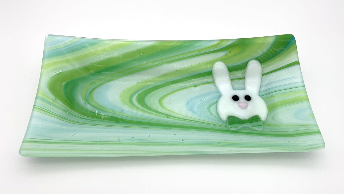 Rectangle Plate Bunny on Lagoon Green
