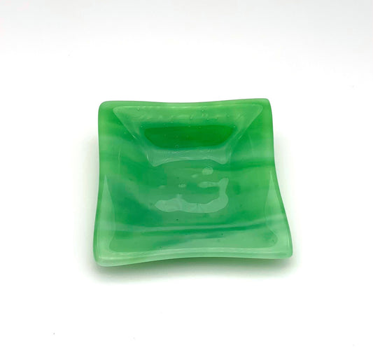 Square Dish Green Deep