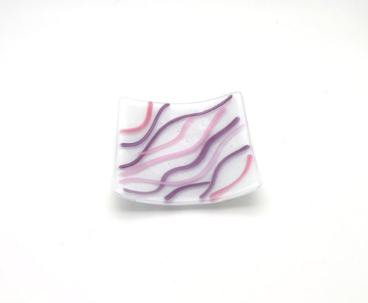 Square Dish Pink Purple