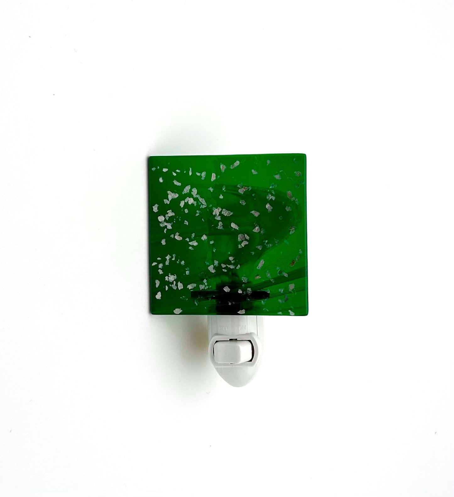Night Light Medium Green with Silver Flakes