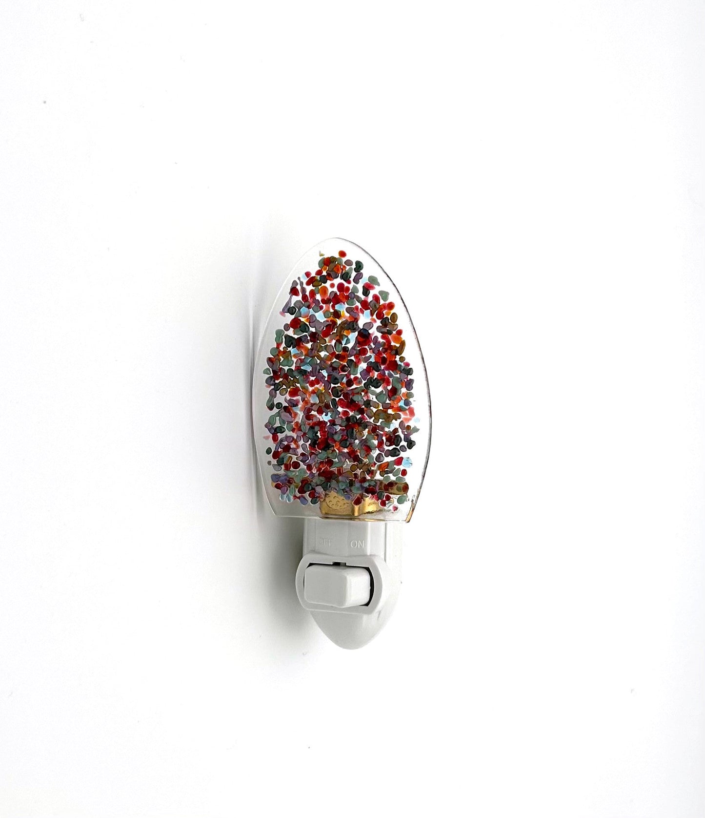 Night Light Small Egg Shape with Pastel Sprinkles