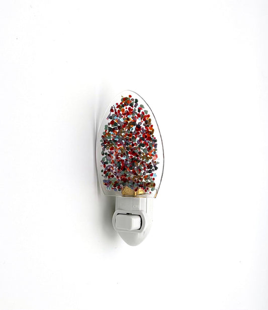 Night Light Small Egg Shape with Pastel Sprinkles