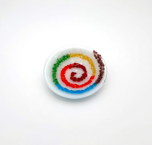 Bowl Small Rainbow Swirl