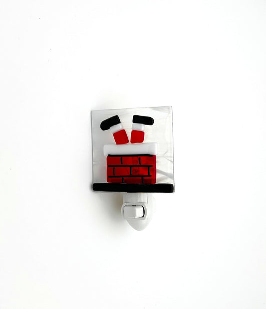 Night Light Medium Santa in Chimney Two