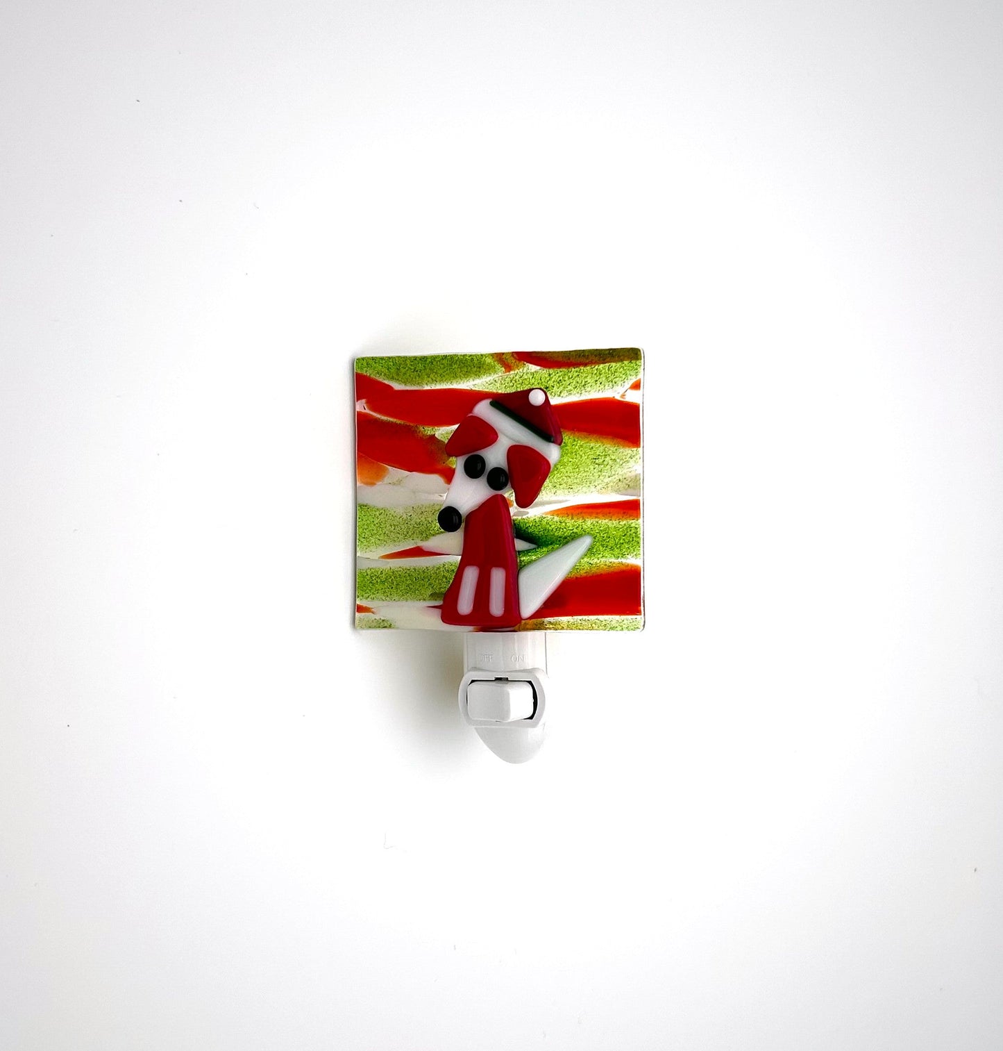 Night Light Medium Christmas Colors with Dog