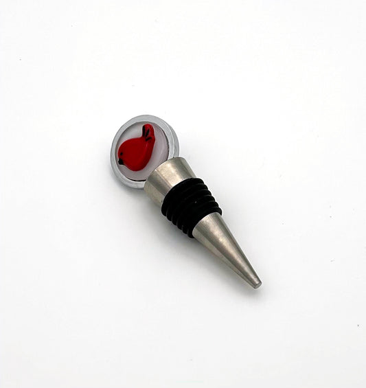 Wine Stopper with Red Bird