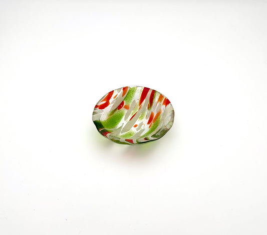Ruffle Bowl Small Green Orange Fiesta Spirit