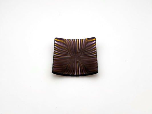 Square Dish Purple Pink and Gold