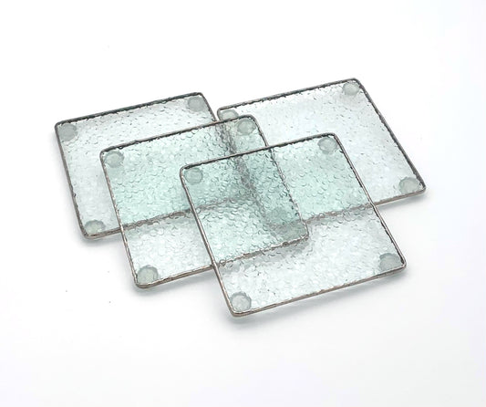 Coasters Stained Glass Clear Textured Confetti