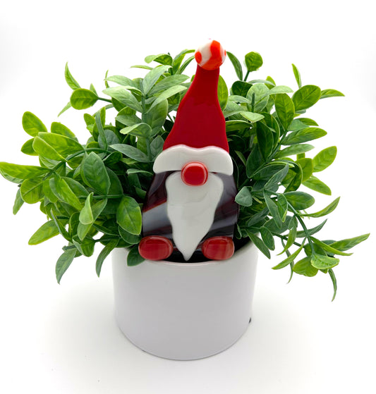 Garden Art Gnome Red Swirl Coat Red Cap with Orange Ball