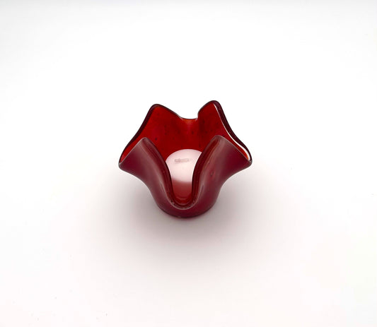 Votive Red with White Streak
