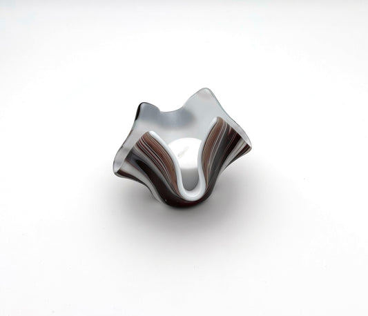 Votive Maroon and White Wispy
