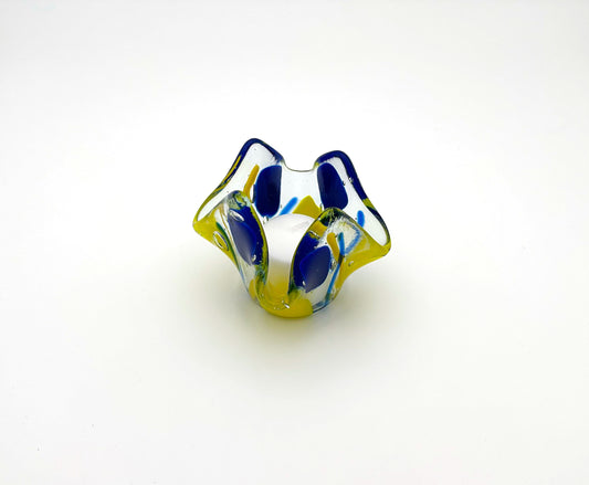 Votive Yellow and Blue Squares and Lines