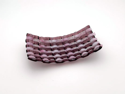 Woven Dish Medium Pink and Purple