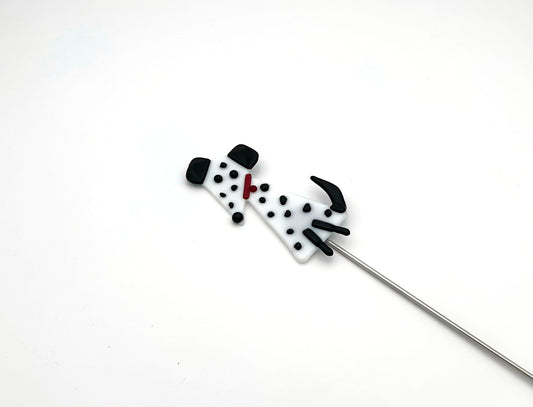 Staked Garden Art Dog White and Black Dalmatian