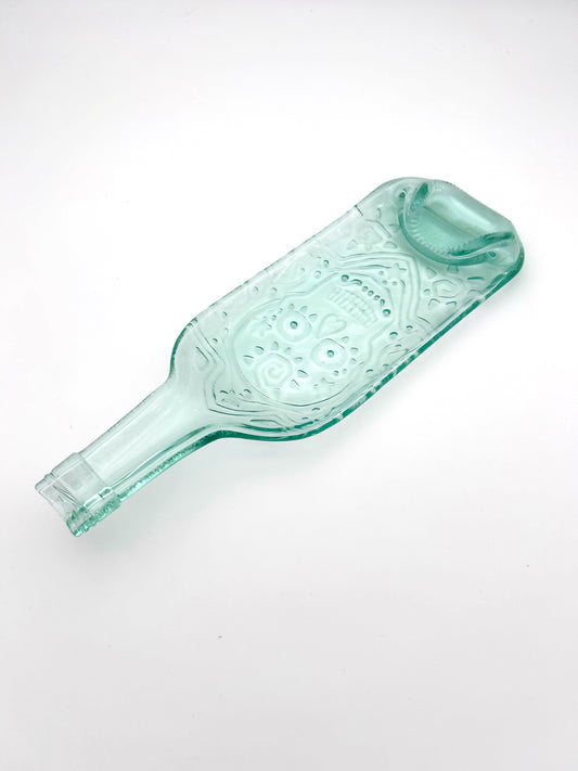 Melted Bottle Tray Light Green Sugar Skull